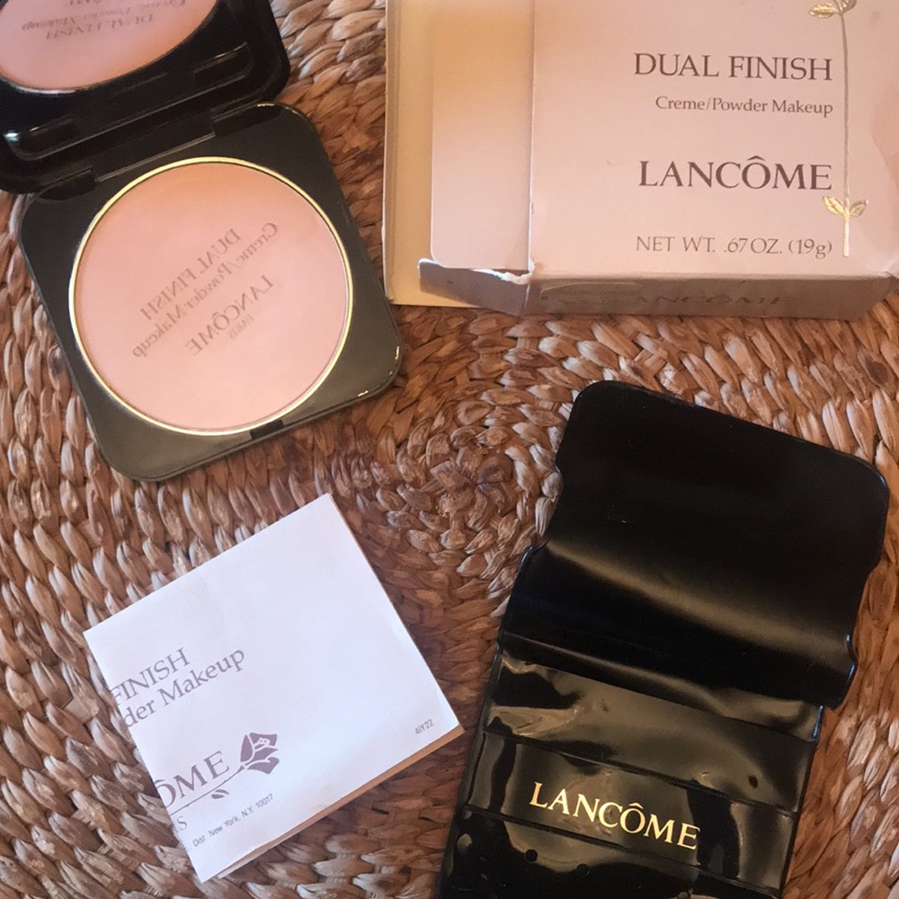 VINTAGE LANCOME Dual Finish Creme/Powder Makeup 0.67 oz (Mat Rose)
